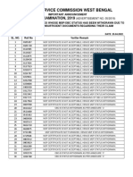 PSC West Bengal withdraws MSP/OBC status of 56 candidates due to insufficient documents