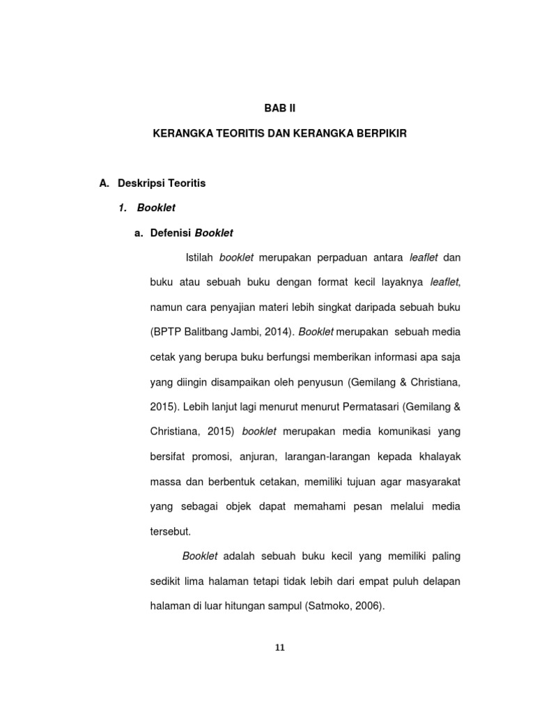 Definisi dan Fungsi Booklet dalam Pendidikan | PDF
