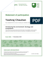 Yashraj Chauhan: Statement of Participation