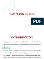 Understanding Sampling Error