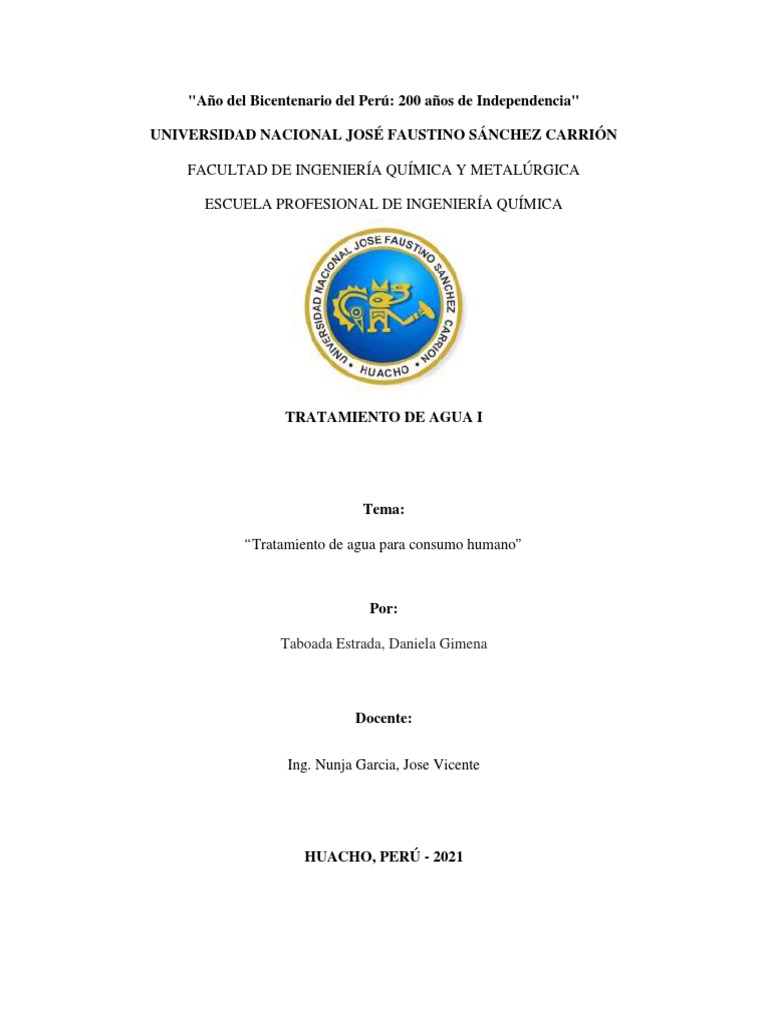Tratamiento de Agua para Consumo Humano | PDF | Agua | Agua potable