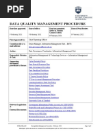 Data Quality Procedure