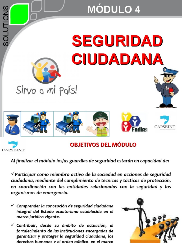 Ejemplos y Objetivos de Seguridad Ciudadana | PDF | Valores | Policía