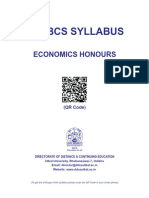 +3 Cbcs Syllabus: Economics Honours