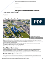 Reverse Osmosis Vs Nanofiltration Membrane Process - What Is The Difference