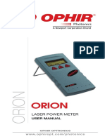 Ophir Orion Laser Power Meter User Manual