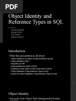 Object Identity and Reference Types in SQL