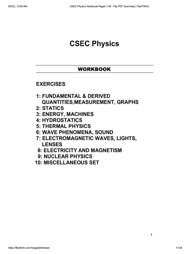 Physics Csec Paper | PDF