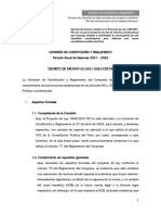 Decreto de Archivo - Comisión de Constitución