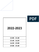 Horario de Clases Retorno Bachillerato 2022 - 2023