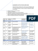 Calendario Actos Cívicos Año 2022