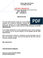 Certificado de Carta de TR