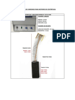 Medidas de Carbones Para Motores de Centrífuga