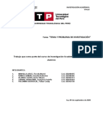 GRUPO 4 S3 - Asesoría 1 - Tema y Problema de Investigación