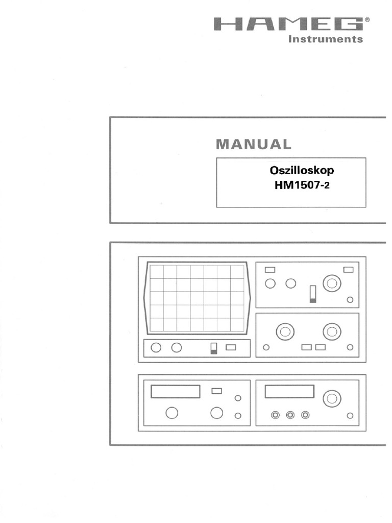 HAMEG HM1507 Oscilloscope Service Manual-German | PDF