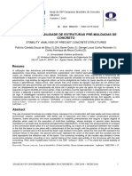 Análise da estabilidade de estruturas pré-moldadas