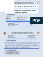 Experiencia Nº7del 4º Grado de Primaria Del 30 de Agosto Al 17 de Setiembre