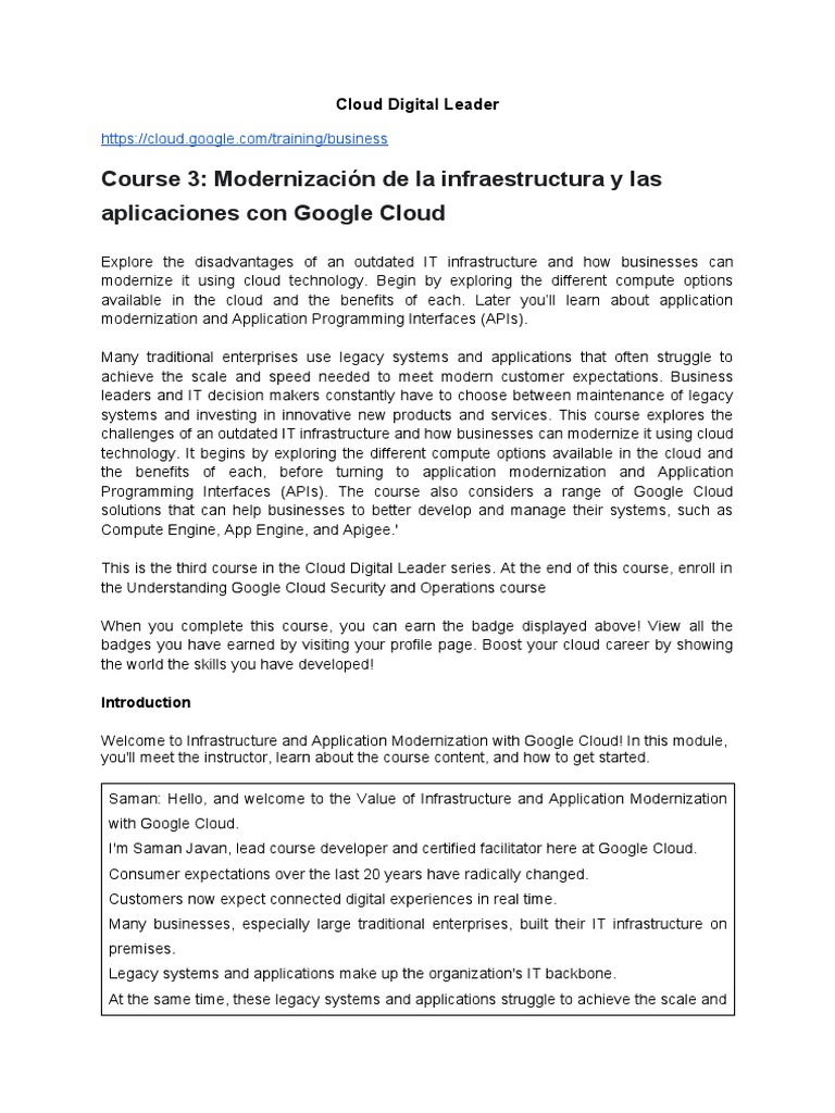 Modernizing IT Infrastructure with Google Cloud | PDF | Cloud Computing ...