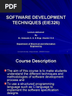 Software Development Techniques (Eie326)