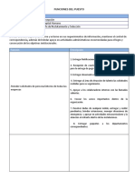 Formato de Funciones Del Puesto de Recepcionista Semana 11