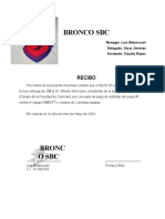 BRONCO SBC - Recibos Arbitraje