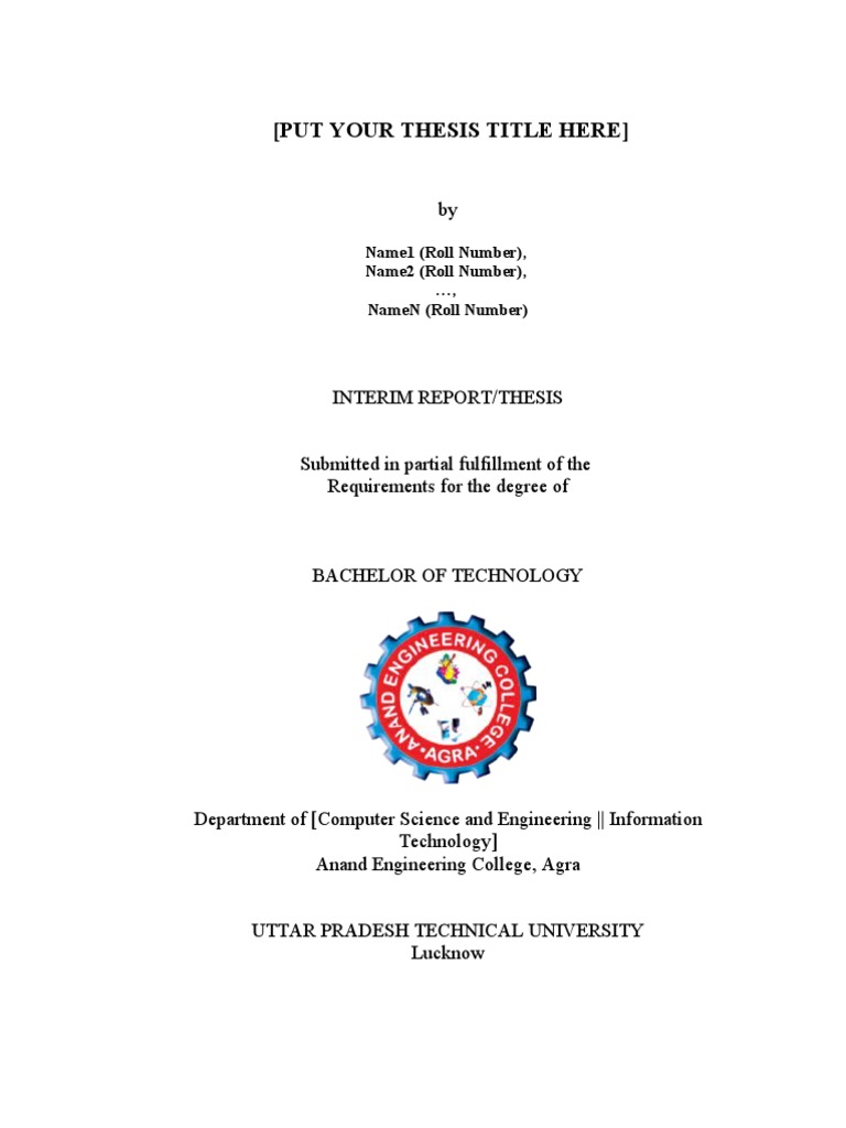 thesis report sample pdf