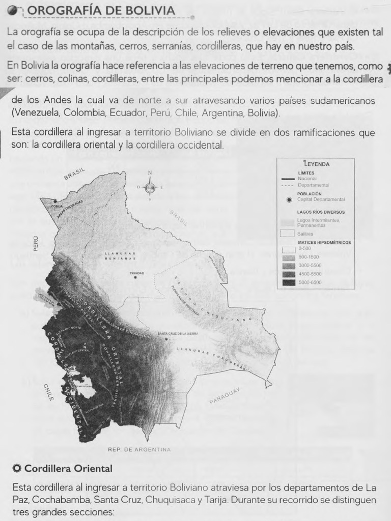 Orografia de Bolivia | PDF