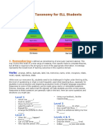 Blooms Taxonomy For ELL Students: 1. Remembering