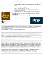 Sexual Satisfaction in Spanish Heterosexual Couples Testing the Interpersonal Exchange Model of Sexual Satisfaction