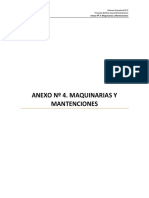 Anexo NÂº 4. Maquinarias y Mantenciones