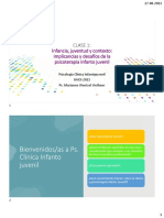 CLASE 1 Infancia, Juventud y Contexto Implicancias y Desafíos de La Psicoterapia Infanto Juvenil