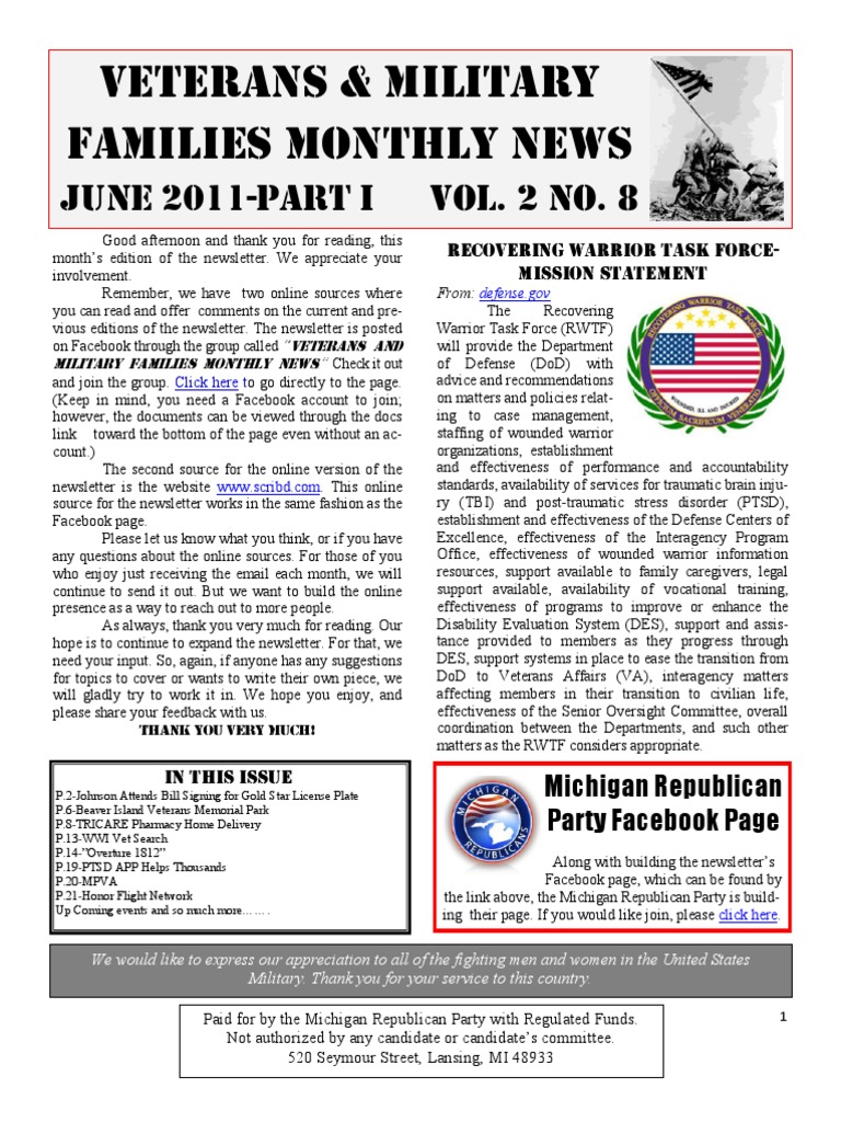 Newsletter June 2011-Part I | PDF | Veteran | Social Security (United ...