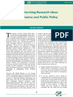 ‘Brainstorming Research Ideas - Governance and Public Policy’