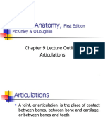 Human Anatomy,: Chapter 9 Lecture Outline: Articulations