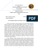 The Challenges Brought by The Pandemic On Education Sector - Ana Marie S. Valencia