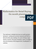 Mathematics For Retail Buying - Six Month Planning and Components