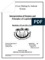 Rocess of Law Making by Judicial System Final Submission