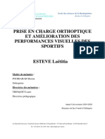 Prise en Charge Orthoptique Et Amélioration Des Performances Visuelles Des Sportifs