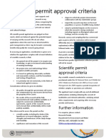 Scientific Permit Approval Criteria