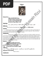 Download Notes Punjab University Lahore BA English Explanation of Poems by Iftikhar Hussain Rizvi SN57305045 doc pdf