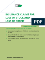 Insurance Claims For Loss of Stock and Loss of Profit: After Studying This Chapter, You Will Be Able To