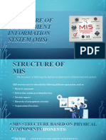 Presentation On Structure of MIS.