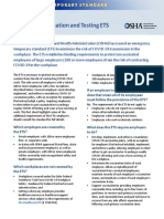 COVID-19 Vaccination and Testing ETS: Fact Sheet