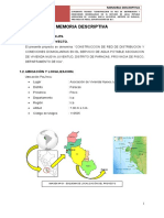 Memoria Descriptiva Agua Potable NJ