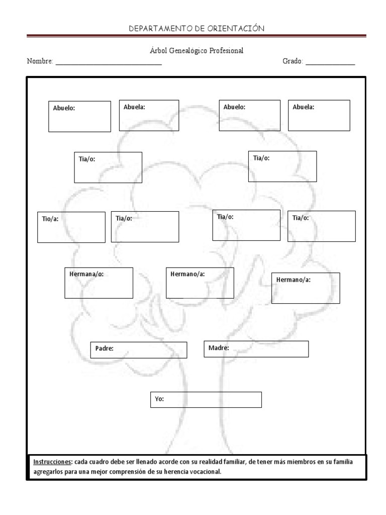 Árbol Genealogico 1 | PDF | Estudios de idiomas extranjeros