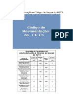 Código de Movimentação e Código de Saque Do FGTS