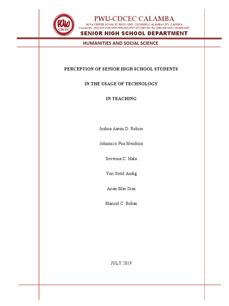 Final Thesis Of Group 3 Pdf Teachers Science
