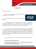 Evaluación DIA final socioemocional, lectura, historia, matemática y formación ciudadana