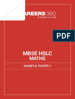 MBSE HSLC Maths Sample Paper 1