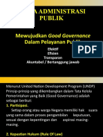 Etika Administrasi Publik: Mewujudkan Good Governance Dalam Pelayanan Publik